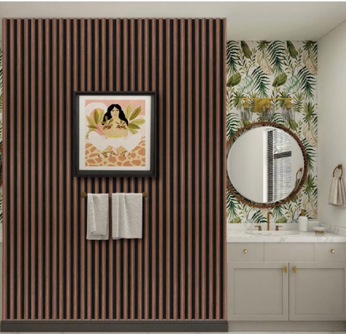 Sound Proof Eco-friendly Slat Wall Acoustic Natural Oak surface Wooden Slat Acoustic Panels