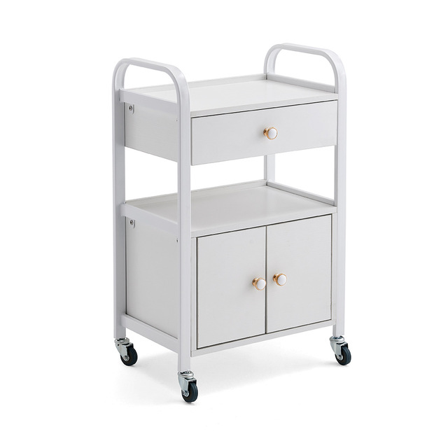 Material Portable Beauty Salon Rolling Cart Salon Trolley Beauty Salon Drawer Trolley Salon Drawer Trolley