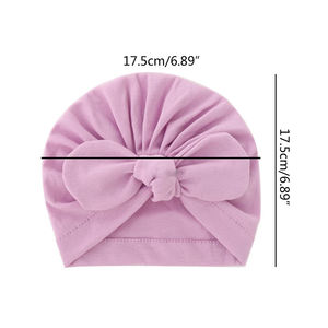 Bonnet Bébé Turban en Coton pour Filles, Chapeau de Bébé Style Indien, Bonnet à Oreilles de Lapin pour Filles - Product Image 2