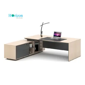 Wholesale cheap price large capacity small boss office desk L shape