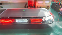 Barra de luces LED de emergencia para techo Golddeer roja y blanca de 47 pulgadas, luces estroboscópicas de advertencia con sirena SLS-171 y altavoz