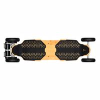 Longboard électrique tout-terrain avec double moteur, vitesse 50 km/h, autonomie 50 km, étanche, grandes roues en caoutchouc, idéal pour les trajets quotidiens