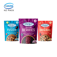 Sachets personnalisés imprimés de qualité alimentaire, métallisés, à fermeture éclair, avec fenêtre, pour fruits de mer, poisson, snacks, anchois séchés, crevettes, noix