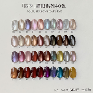 MIMAGPIE Kit de vernis gel magnétique œil de chat de haute qualité 15 ml, 40 couleurs, non toxique, sans TPO ni HEMA, vernis à ongles UV, nuancier - Product Image 2