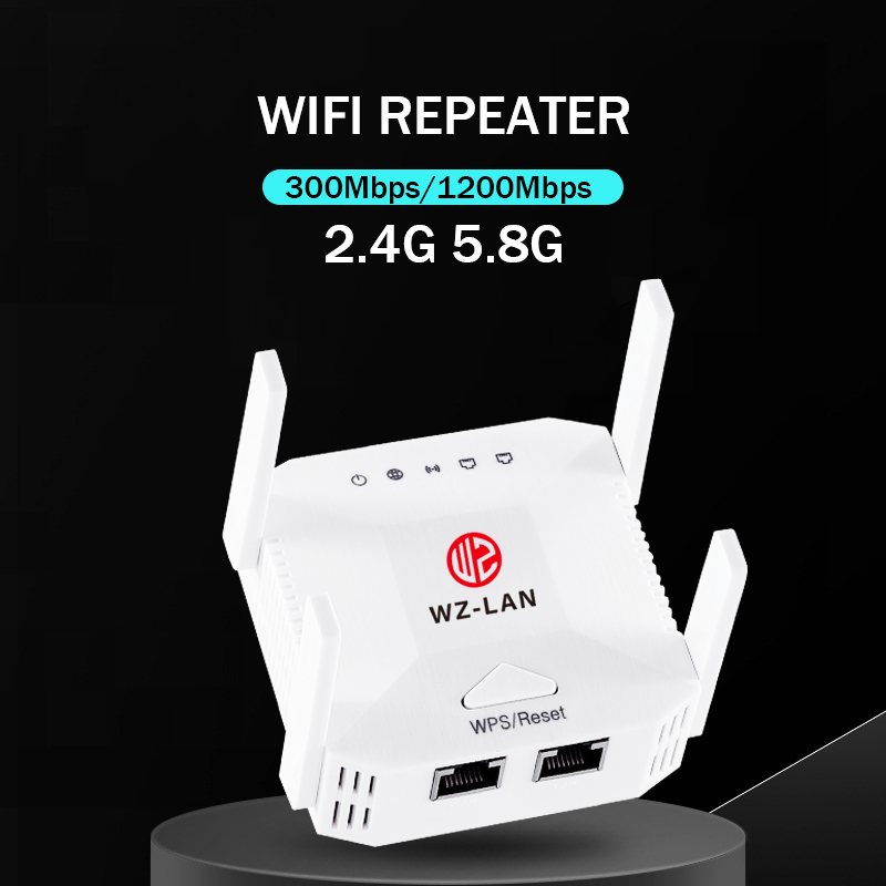 Repetidor Wifi de banda Dual de 1200Mbps, 2,4G, 5,8G, transmisión