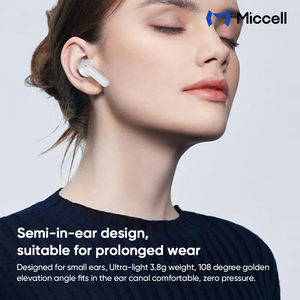 Écouteurs sans fil Miccell Bluetooth 5.4 avec suppression du bruit, oreillettes TWS avec micro pour appels, contrôle tactile - Product Image 6