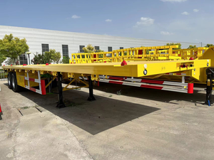 Semirremolques de Plataforma Nuevos y Usados de 30, 40 y 60 Toneladas, 3 y 4 <span class=keywords><strong>Ejes</strong></span>, para Contenedores de 40, 45 y 50 Pies - Product Image 2