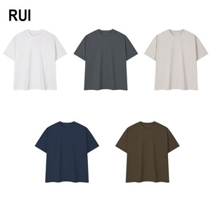 Camiseta Deportiva RUIQUWIN para Hombre, con Logotipo Personalizado, Color Sólido, Cuello Redondo, Secado Rápido, Absorbe la Humedad, para Correr, Fabricante OEM - Product Image 1