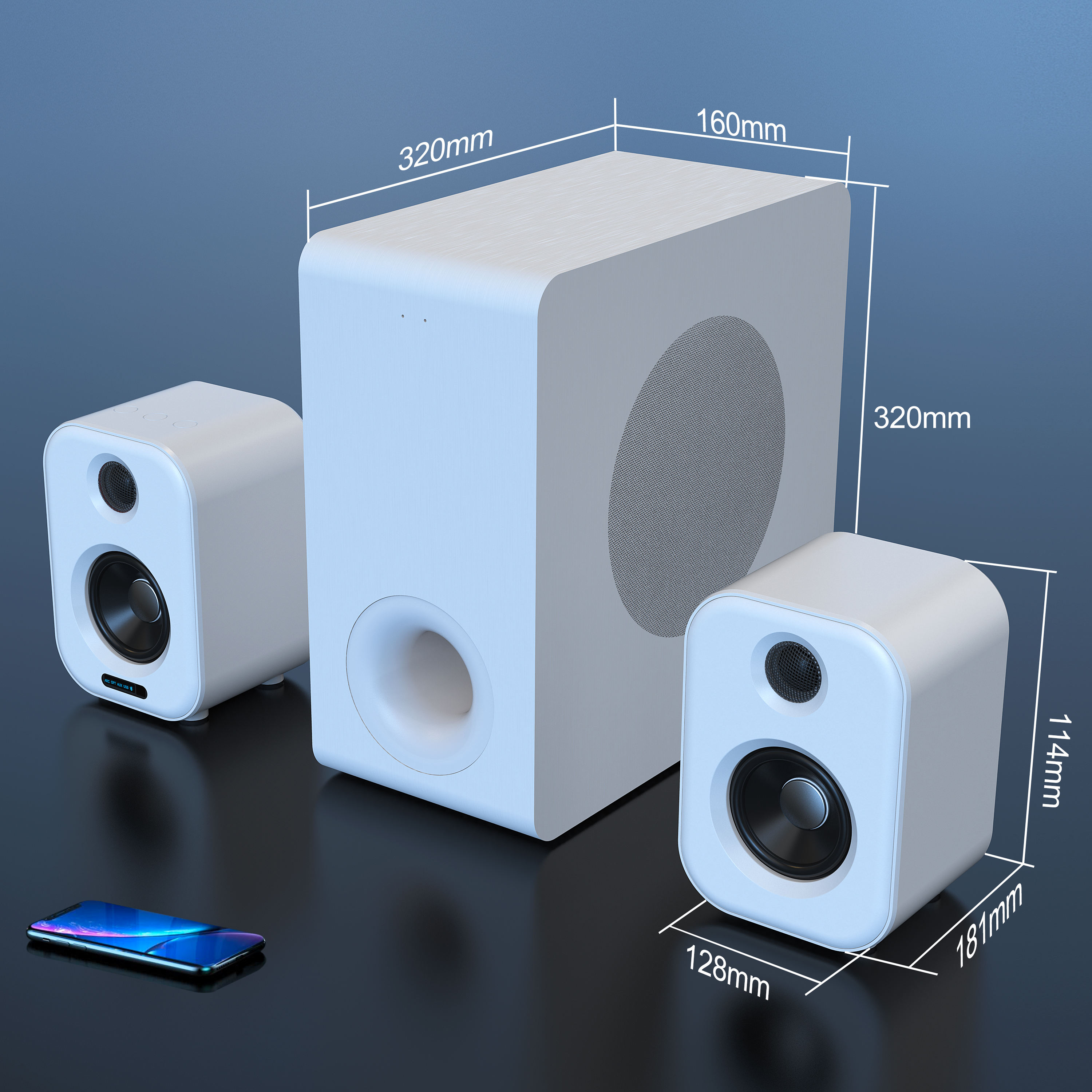 100 W Speakers Powerful Audio for Home Outdoor