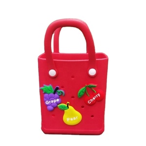 Women's <b>Top</b> Quality Custom Logo Candy Color Eva Dot Designer Reusable Beach Tote Silicone Storage Bogg Bag With Logo - Product Image 4