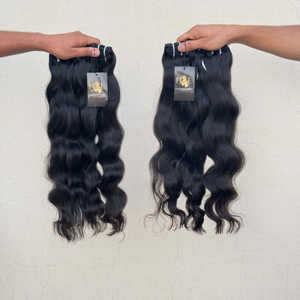 Extensiones de cabello humano virgen sin procesar de templo indio del sur de la India, visón natural con todas las texturas - Product Image 2