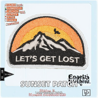 Badge extérieur étiquette en tissu montagne coucher de soleil brodé toile Patch avec adhésif thermofusible pour vêtements accessoires décoratifs
