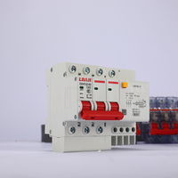 Disjoncteur miniature 2 pôles 63A courbe C, montage sur rail DIN, interrupteur de protection de circuit électrique