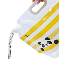 Robinet d'eau personnalisé Bec d'eau potable Sac de rangement 7.5L Poignée transparente Bec Stand up Poche à eau