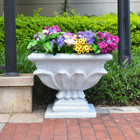 Sculptures de pots de fleurs en résine personnalisées, écologiques, façonnées à la main, pour la décoration extérieure du jardin et de la maison