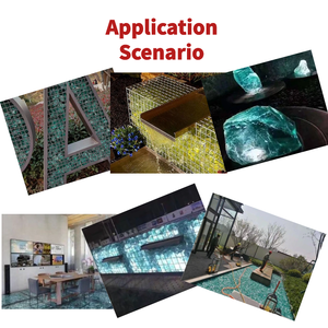 Des roches de verre cassé de paysage irrégulier sont employées pour des murs de gabion - Product Image 5