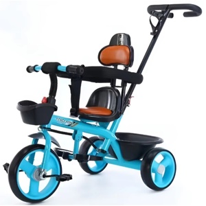 Triciclo para Niños con Control Parental y Giro <span class=keywords><strong>de</strong></span> 360 Grados °   Bicicleta para Niños Pequeños con Asiento Giratorio y Manillar <span class=keywords><strong>de</strong></span> Empuje, con Cestas, para Edades <span class=keywords><strong>de</strong></span> 2 a 7 Años - Product Image 3