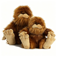 Peluche Bigfoot personnalisée, douce, marron, en fourrure, monstre de la forêt, cadeau personnalisé, peluche lestée Bigfoot