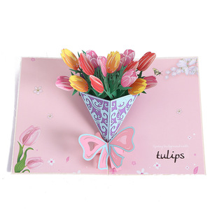 Freshcut Paper Pop Up Cards Forever Flower Bouquet 4D Flower Mothers Day Regalos Ideas Artículos PARA EL Día <span class=keywords><strong>DE</strong></span> LA Madre - Product Image 3