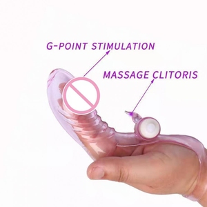 Venda quente dedo vibrador para o sexo feminino casal masturbação brinquedos brinquedos sexuais Dedo manga vibrador - Product Image 2