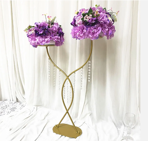 Gold Metal <strong>Flower</strong> Stand Wedding Decoration Table Centerpieces Gold Candle Holder Wedding Centerpiece <strong>Vases</strong> for Party Decor - Product Image 2