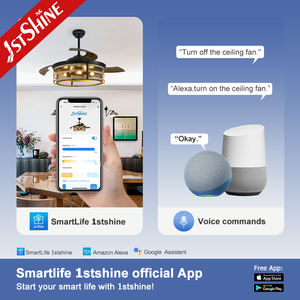 พัดลมเพดาน 1stshine ขนาด 52 นิ้ว ลมแรง ใบพัดซ่อน พร้อมหลอดไฟ พัดลมเพดานแบบยืดหดได้ พร้อมรีโมท - Product Image 6