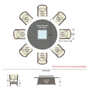 9PCS New Style Outdoor Rattan <b>Patio</b> and Garden <b>Round</b> Dining Gas Fire Pit <b>Table</b> and Chair Furniture Set PAG-1108 Luxury Rattan Wi - Product Image 6