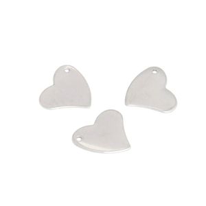 Pendentif en forme de cœur en acier inoxydable plaqué or 18 carats, finition lisse, accessoires de bijouterie DIY, forme d'amour pour la création de colliers - Product Image 4