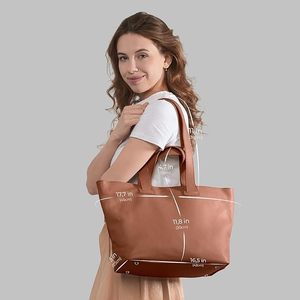 Factory Direct <strong>Sales</strong> Custom 16L Large Vegan <strong>Leather</strong> Tote Bag Oversize Zipper Work Weekender Hobo Shoulder Travel <strong>Purse</strong> for Women - Product Image 4