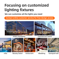 Lustre suspendu LED carré moderne personnalisé en cristal IP65 AC avec télécommande pour la maison, le bureau, l'hôtel, le hall, le plafond