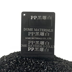 PP PE ABS POM PBT TPU PC용 DOME 레이저 마킹 마스터배치 - 검정 성형 부품에 흰색 레이저 마킹 - Product Image 2