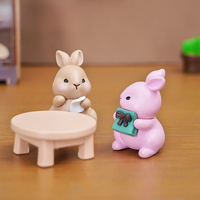 Vente en Gros Micro Paysage Créatif Mignon Lapin Poupée Ornement Accessoires Ornement de Bureau