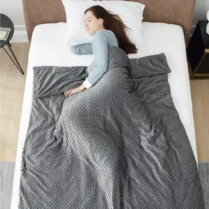Großhandel Polyester Chunky Minky Bettdecke gewichtete Decke mit Bezug