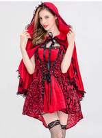 Neu Eingetroffen Erwachsene Frauen Sexy Rotkäppchen TV & Film Kostüm Halloween-Kleid für Themenpartys