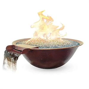 Corten Steel Pool Water <b>Fire</b> Bowl Steel <b>Fire</b> and Water Bowls <b>Fire</b> <b>Pit</b> and Waterfall for Pool - Product Image 6