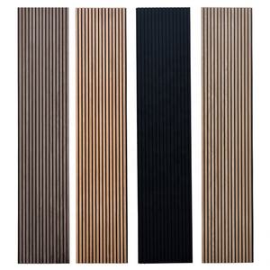 Panneau acoustique à lattes décoratif à prix de gros compétitif, MDF + fibre de polyester NRC 1.1, utilisation au bureau - Product Image 6