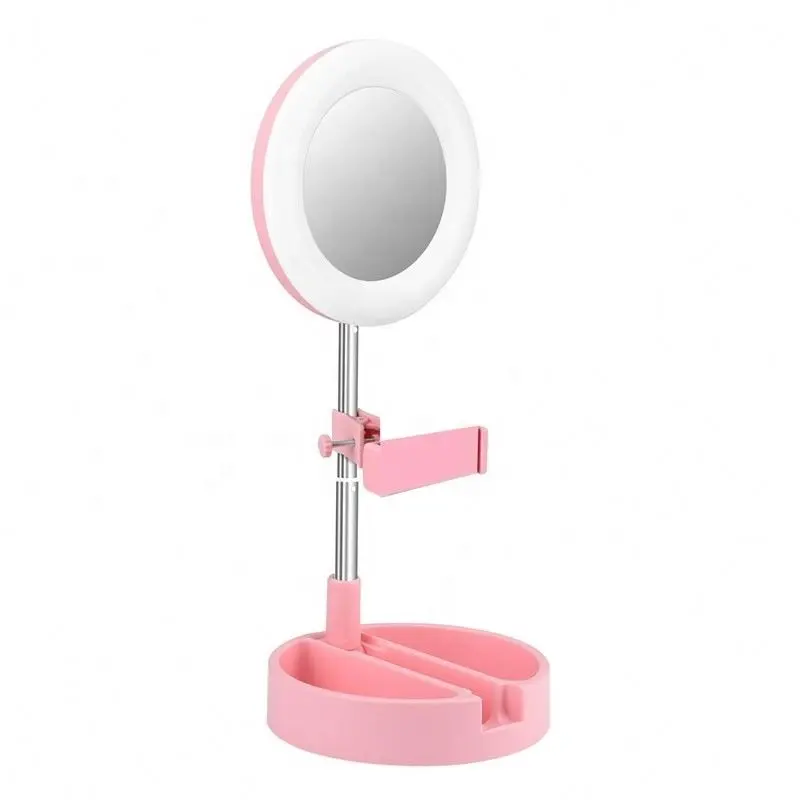 Beauty-lámpara de escritorio multiusos todo en uno para fotografía, anillo de luz led universal plegable para selfis y vídeos de maquillaje