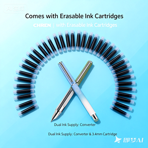 Penna <span class=keywords><strong>Stilografica</strong></span> Innovativa con Colore Sfumato Cangiante, <span class=keywords><strong>Inchiostro</strong></span> <span class=keywords><strong>Blu</strong></span> Cancellabile a Frizione, per Bambini e Studenti, Regalo Creativo per la Scuola - Product Image 4