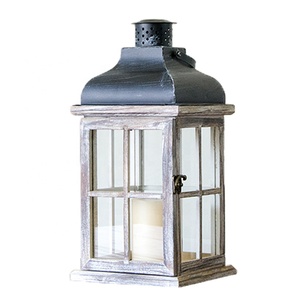 Vintage <strong>Wooden</strong> <strong>Lantern</strong> Decorative Holiday Candle Holder <strong>Lantern</strong> - Product Image 1