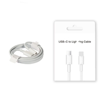 Câble de données USB-C vers 8 broches PD 20W avec conducteur en cuivre pur pour iPhone 12 Pro Max, compatible avec les modèles 11/12/13/14/15/16 Pro Max et ordinateurs
