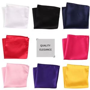 Men's Fashion Solid Color 30X30cm Small <b>Pocket</b> Square Wedding Party Dress Four Seasons Polyester Handkerchief - Product Image 4