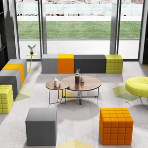 Ensemble de canapés modulaires en cuir moderne de haute qualité, meubles de bureau de luxe en forme de U pour usage commercial et hospitalier - Product Image 2