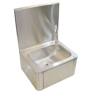 Top Knee Operate SS 304/201 Small Wall Mount Stainless Steel Industrial Kitchen Sink/Portable Hand Wash Sink