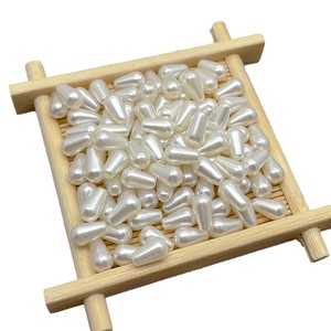 Perles en résine imitation perle en forme de goutte d'eau, 8 mm, blanches, trou droit, pour la fabrication de bijoux DIY, accessoires pour barrettes et bracelets - Product Image 5