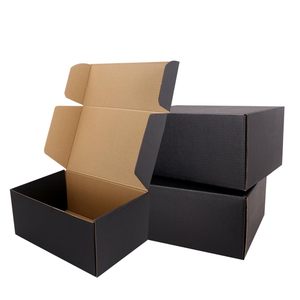 Caja de Papel Plegable para Envíos de Ropa con Impresión Personalizada, Caja de Cartón Rígido Corrugado para Alimentos, Embalaje de Cartón Kraft Marrón - Product Image 1