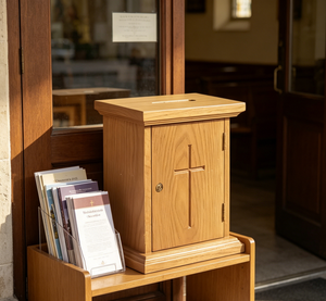 Solid Wood Offering &amp; Tithe Boxes for School and <strong>Church</strong> Use Modern Design Eco-Friendly &amp; Durable Commercial Furniture - Product Image 3