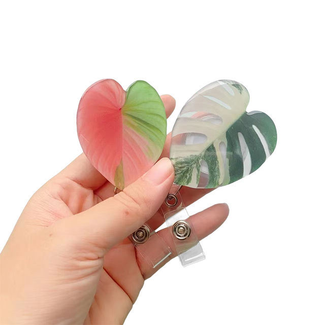 Acrylic Customized Badge Reels Retractable with Swivel Alligator Clip ID Badge Holder Reel for Nurse