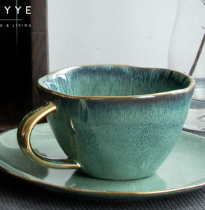 Tazza <span class=keywords><strong>da</strong></span> Tè in Ceramica Ecologica dal Design Classico e Lussuoso per Set di Caffè e Tè - Product Image 4