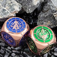 Grosir tugas berat tangan berputar 7 dalam 1 kubus bulat Fidget Spinner dadu logam untuk permainan DND