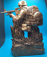 Statue militaire en résine faite à la main Weivista, gravure de texte gratuite, trophée